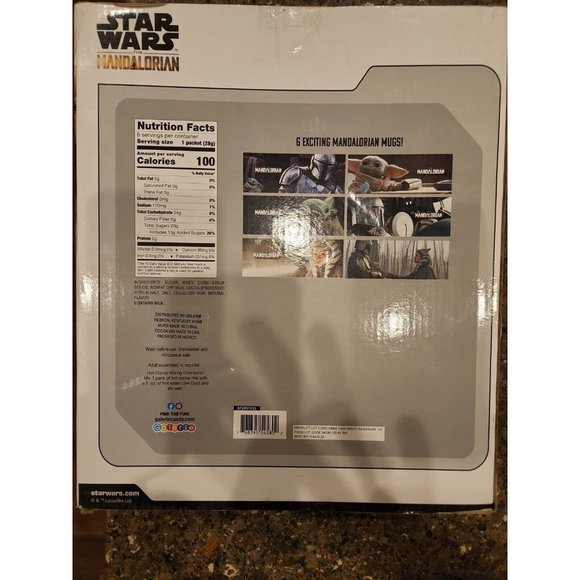 2021 Star Wars The Mandalorian 6 Mug Set Limited Edition w/ Cocoa Mix - Picture 10 of 10